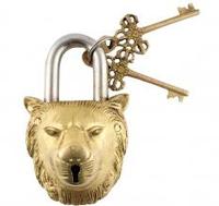 Cadenas en laiton Asterisk au design traditionnel poisson, pour usage décoratif (Modèle AS-0256)