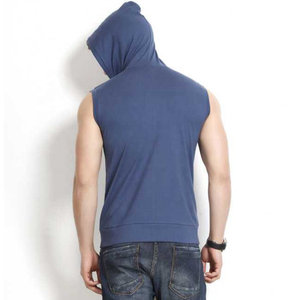 Sweat à capuche sans manches avec fermeture éclair pour homme - Product Image 5