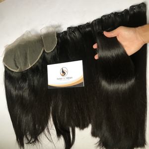 Vente en gros de cheveux vietnamiens HD Lace Closure 13x6 Lace Front Hair avec Baby Hair Bundles Virgin Remy Silky Straight Wave - Product Image 5