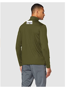 Men's Light Weight 14 Zip T-<b>Shirt</b>-<b>100</b>% <b>Polyester</b> Machine Wash Zipper closure wicks sweat & dries really fast from Bangladesh - Product Image 5