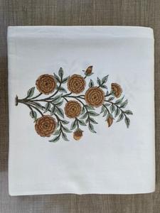 Toile en coton à motif Floral indien, bloc de Table imprimé à la main, 6 et 8 places - Product Image 3