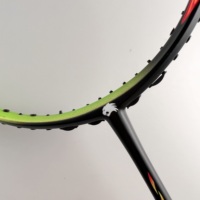 Raquette de badminton professionnelle LIBOTAI Master Series TI WIRE 10 2024, entièrement en carbone graphite titane, ultra légère, haute tension, avec grip en PU.