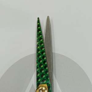 กรรไกรตัดผมสุดคม,กรรไกรตัดผมทำจากกระดาษเคลือบสีเขียวสำหรับช่างตัดผมมืออาชีพ - Product Image 4