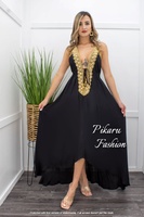 Robe longue brodée à col profond pour femme, tenue de soirée Sexy, style Boho, haut de gamme et tendance