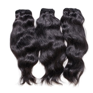 Meilleure Qualité Double Trame Couleur Naturelle Extensions de Cheveux Humains Raw Virgin Remy Hair Bundles Fournisseur Jai Ambey Exportations Inde - Product Image 2