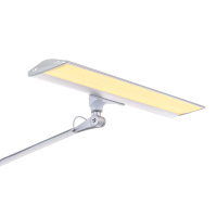 Lampe LED de gradation de pierres précieuses et de diamants, lumière froide douce, 4 lumières, bras argenté réglable avec hauteur ajustable pour bijoux