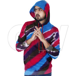 Sudaderas con Capucha de Forro Polar para Hombre, de Secado Rápido, Sostenibles, con Estampado Tie-Dye, de Poliéster/Algodón de Alta Calidad, OEM - Product Image 5