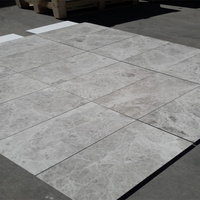 Carrelage en marbre texturé gris Tundra 2025, 150x150mm, finition semi-mate polie, fabriqué en Turquie, carrelage pour sol et mur