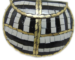 Inde Mosaïque pierre métal embrayage sac à main - Product Image 1