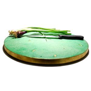 Offre spéciale, modèle moderne personnalisé, planche à découper en marbre vert de 12 pouces/planche à découper ronde/plateau de fromages - Product Image 2