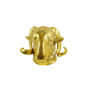 Escultura de cabeza de oveja de aluminio montada en la pared, cabeza de Metal, oro Ram, para Hotel, hogar y restaurantes - Product Image 2