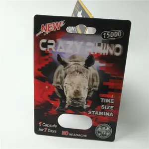 코뿔소 99 코뿔소 알약 남성 증강 인자 성적인 성과를 위한 3D 전시 상자 코뿔소 25 11 12 99 물집 카드