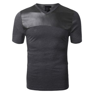 Next Level Soft Cotton T-Shirts v Neck Tee Casual Streetwear71% Cotton 25% <b>Viscose</b> 4% Spandex V Neck Breathable t Shirt - Product Image 4