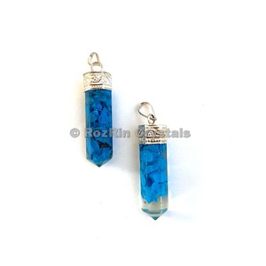 Wholesaler of Turquoise <b>Orgonite</b> Pencil Pendants : Turquoise <b>Orgonite</b> Pencil Pendants For Sale - Product Image 1