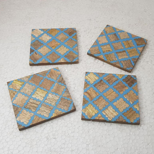 Top Selling Coasters <b>Mats</b> Pads Custom Shape and Size Laser <b>Cutting</b> Thin Acacia Wood Resin Coaster at Star Crafts India - Product Image 6