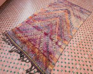 งานฝีมือทำมือ พรมเบนี มกิลด์ วินเทจจากโมร็อกโก ขนาด 9'3" x 5'1" - Product Image 1