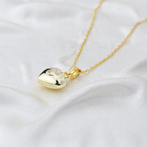 Collier de conception de charme de coeur simple simple fabriqué à la main en gros turc bijoux en argent sterling 925 - Product Image 4