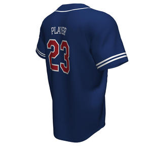 2021 logo wholesale sublimation team blank v neck mens uniform Custom baseball jersey - Product Image 2