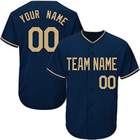 Último Diseño Personalizado de Camiseta de Béisbol Negra con Logotipo Bordado para Mayor Comodidad y Tallas Grandes al por Mayor