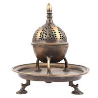 Porte-encens islamique en laiton doré antique fait main, sculpture décorative, cadeau pour mariage