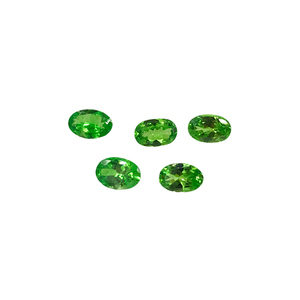 Pierre précieuse ovale en tsavorite de qualité supérieure, 100 % naturelle, verte, facettée, qualité premium pour la fabrication de bijoux, vente en gros - Product Image 1