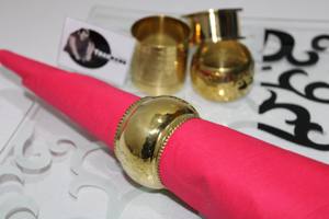 Anillos de Servilleta Tradicionales de Latón Dorado Sambhal, Porta Servilletas Ecológico con Logotipo Personalizado para Bodas, Fiestas, Restaurantes y Hoteles - Product Image 2