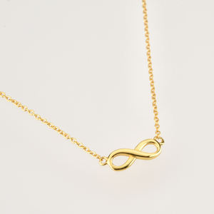 Collana Infinito FUAMAY in Argento Sterling 925, Delicata Catena con Zirconi, 8 Collane Choker con Lettera per Feste - Product Image 4