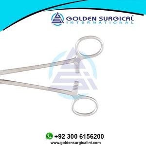 Fórceps de histerectomía de 30-1/2 "(21 cm), dentados longitudinales, un solo diente, acero inoxidable Curvo - Product Image 4