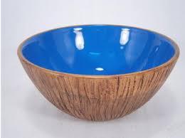 Bol à salade imprimé en bois émaillé imprimé à l'intérieur de la vaisselle ustensiles de cuisine couverts bol à salade décoratif forme ronde - Product Image 6