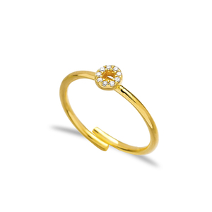 Luna diseño circón piedra ajustable Theia anillo de plata turco hecho a mano venta al por mayor 925 joyería de plata esterlina - Product Image 1