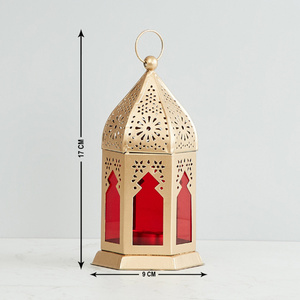 Personalizado nuevo hecho a mano marroquí oro Metal y cristal linterna mejor calidad decorativa para el hogar y la decoración de la boda de Navidad - Product Image 2