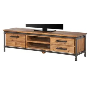 Top Quality living room cabinets Solid Wood metal crafts furniture With storage holders wardrobes And tv stands For home decor
