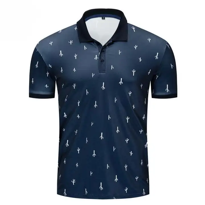 Summer Collection 2023 Polo Men Sublimation Short Sleeves Collared T-Shirt