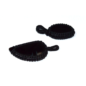 Get Online <b>Black</b> Onyx Mix Cab <b>Wrap</b> Pendants : <b>Black</b> Onyx Mix Cab <b>Wrap</b> Pendants for Sale - Product Image 1