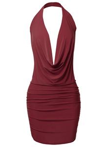 Vestido de Fiesta de Satén de Alta Calidad para Mujer, Diseño Moderno, Cuello Halter, Ajustado, Espalda Descubierta, Antiestático, Antiarrugas - Product Image 6