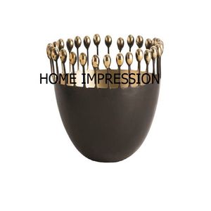 Tazón para servir elegante de diseñador de Metal de vid de uva para vajilla casera, tazón para servir a precio de mayorista, tazón decorativo de diseño moderno - Product Image 3