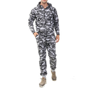 Ensemble de survêtement unisexe d'hiver écoresponsable grande taille camouflage avec sweat à capuche et pantalon zippé pour la maternité – Vente en gros - Product Image 4