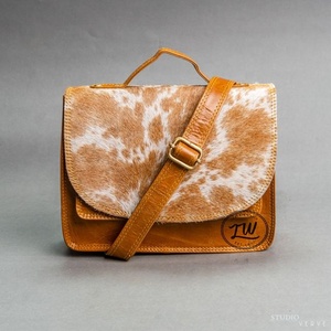 LW Trending Women's Fur Leather Cowhide Handbag Fashionable Single <b>Strap</b> <b>Shoulder</b> Sling Bag Genuine Leather Lining for Summer - Product Image 6