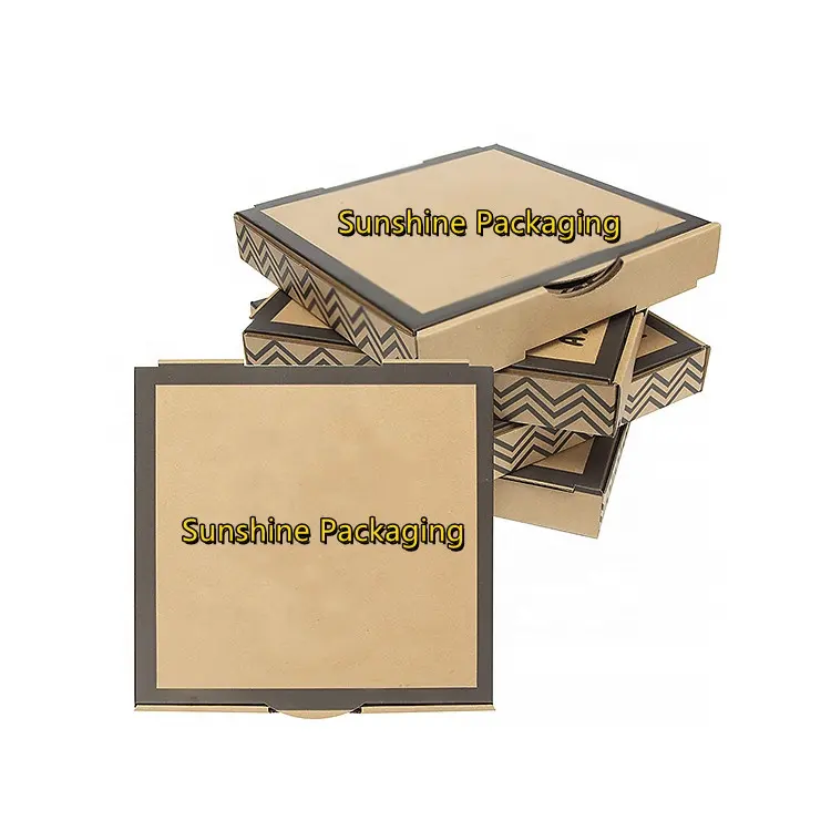 High Quality 3 6 9 1618 28 32 36 Inch Custom Logo Corrugated Paper Packing Cardboard Carton Pizza Box With Different Design