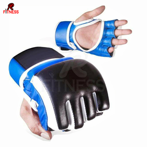 Gants de boxe professionnels demi-doigts, protège-pouce thaïlandais, gants de MMA en cuir véritable UFC - Product Image 3