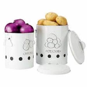 Ensemble de boîtes à légumes blanches écologiques faites à la main Élégant pliant en métal jute (toile de jute) Motif de logo unique comprenant des pommes de terre - Product Image 4