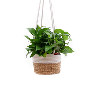 卸売りランドリー手作りカラフルコットンロープ植物バスケットランドリー収納バスケット家庭用収納組織 - Product Image 3