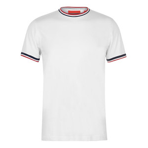 Camiseta informal de algodón para hombre, camisa de manga corta con cuello redondo, jersey básico deportivo, unicolor, personalizable - Product Image 2