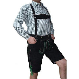 Short Lederhosen solide le plus vendu avec broderie personnalisée et coupe-vent pour le logo personnalisé de style bavarois pour hommes - Product Image 5