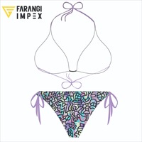 Maillot de bain bikini micro sexy noir personnalisé ensemble grande taille maillots de bain en nylon mini string et string 2 pièces Bsci vêtements de sport en gros