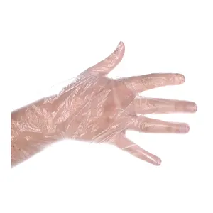 Mehrzweck-Einweg-klare transparente puder freie Küchen-PE-Handschuhe aus Kunststoff in Lebensmittel qualität