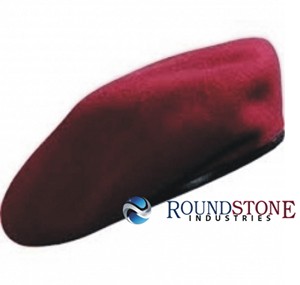 Boina Transpirable 100% Lana Color Granate, Ajustable, Unisex, Estilo Militar de las Tierras Altas Escocesas - Product Image 2