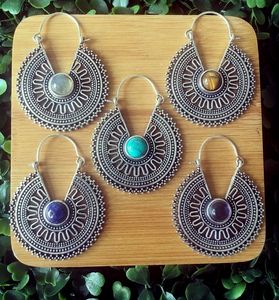 Boucle d'oreille en laiton et tigre, pour la mode, unique, belle, anneaux - Product Image 1