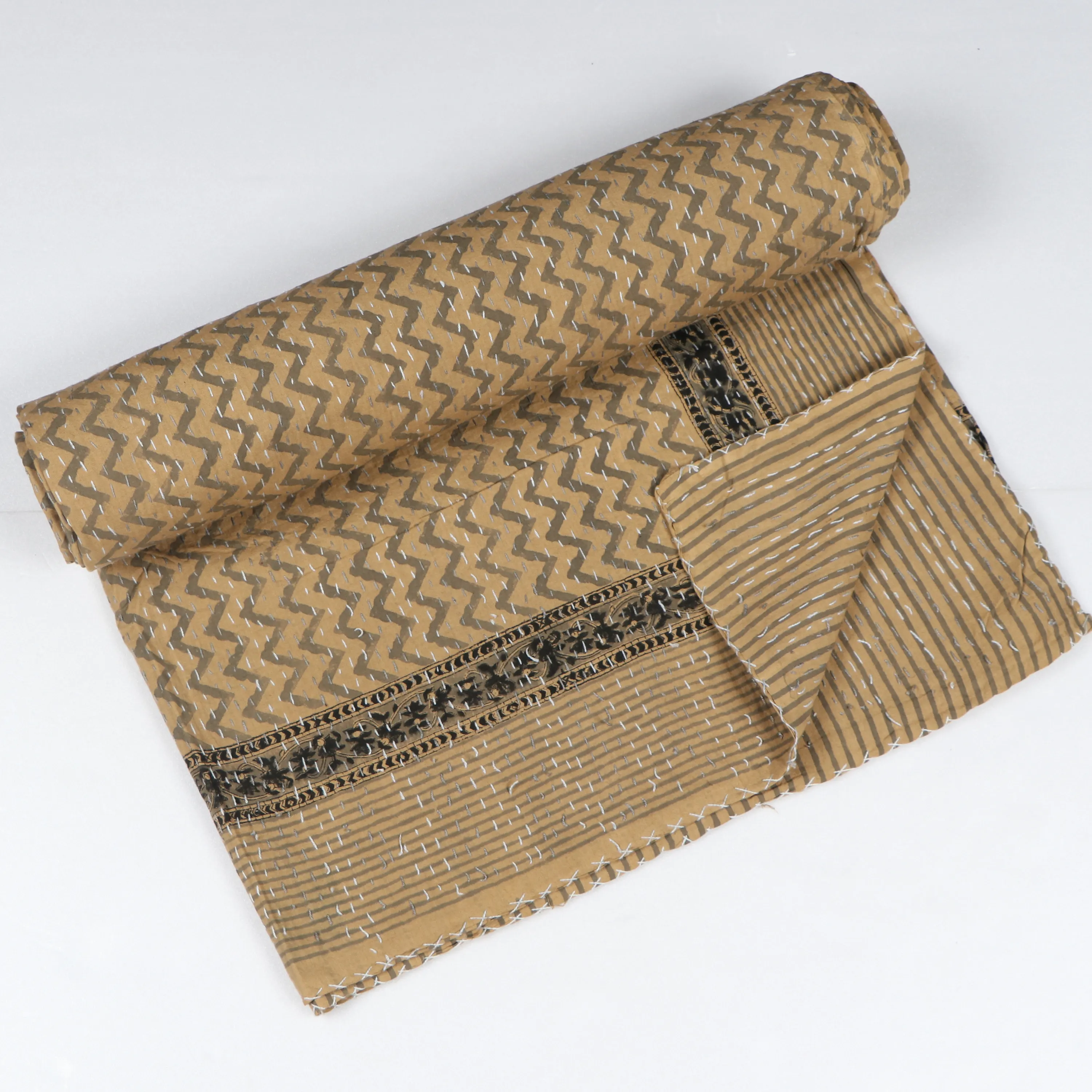 Luo jaigri — couvre-lit réversible 100% coton, avec impression traditionnelle, couvre-lit Dohar AC, taille Queen, tissu en ligne