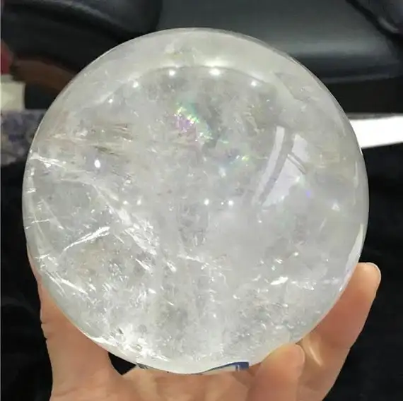 Esfera de cristal transparente Natural, fabricación